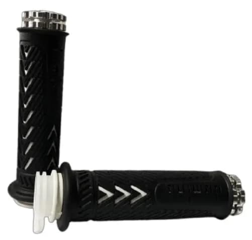 Puño Universal Para Moto Aluminio Plateado ((sdtw))