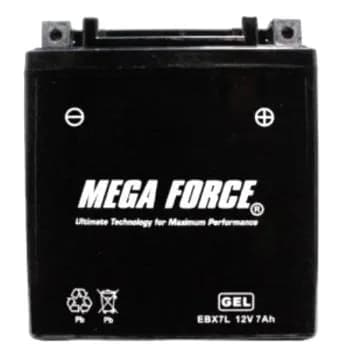 Bateria Gel YTX7L-BS XT225/ Yara/tornado/cargo (-+) 12V 7AH Megaforce