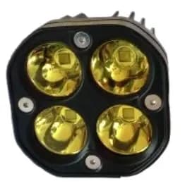 Luz Led Cuadrado 3" 40W Amarillo C/flasheo Rolinger